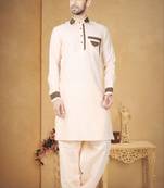 Indian Poshakh Ferozze Cotton Linen Kurta Pajama