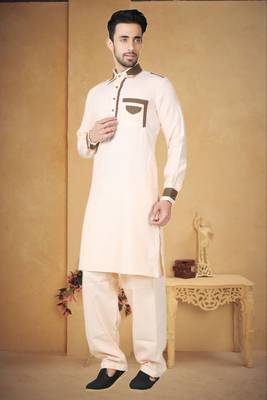Indian Poshakh Ferozze Cotton Linen Kurta Pajama 2