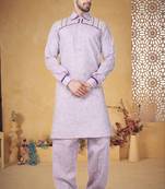 Indian Poshakh Pista Cotton Linen Kurta Pajama