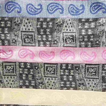 Paisley Stripes Design Multicolor Fancy Silk Stole 3