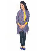 Multi Colour Stripes Pattern Reversible Silk Stole