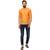Solid Orange Colour Roll Up Short Kurta