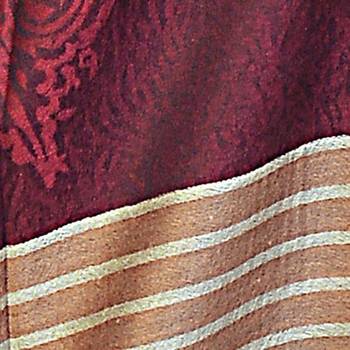 Multi-Color Striped Border Reversible Silk Stole 3