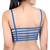 Blue color 6 straps padded bralette bra (removable pads)(size: free)
