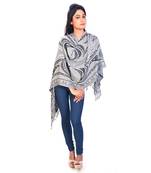 Black N White Pure Kashmiri Reversible Silk Stole