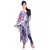 Ethnic Paisley Print Reversible Purple Silk Stole