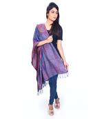 Paisley Design Pink N Purple Reversible Silk Stole