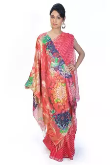 Elegant Floral Design Multi-Color Kashmiri Stole
