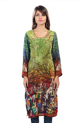 Multi Colour Georgette Digital Printed Pakistani Kurti 1