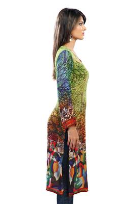 Multi Colour Georgette Digital Printed Pakistani Kurti 2