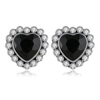 Black cubic zirconia earrings 1