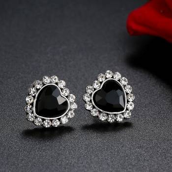 Black cubic zirconia earrings 4