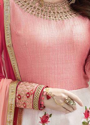 Pink Embroidered Silk Salwar 3