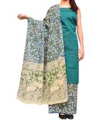 Giftpiper Kalamkari Block Print Cotton Suit Green