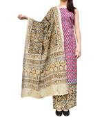 Giftpiper Kalamkari Suit With Ajrak Print Cutwork Cotton Kurta Multicolor 1