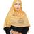 Beige Colour Khati Work Lace Work &  Diamond Stone Work Indian Hoisery Cotton Hijab (Headscraf)
