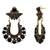 Black Color Glass Stone Traditional Earrings