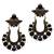Black Color Glass Stone Traditional Earrings