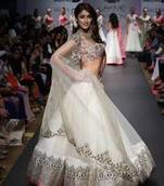 Indian bollywood ileana latest off white net lehenga