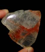 134cts  a 100% natural 54x51 mm strowberry quartz slice loose cabochon