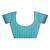 Turquoise woven cotton saree with blouse
