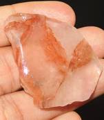 77.00cts fantastic strawberry quartz slice cabochon rare loose gemstone