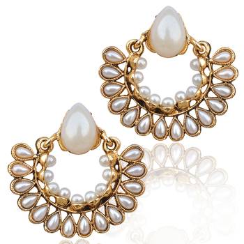 White cubic zirconia earrings 1