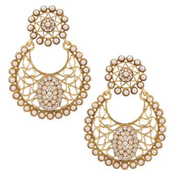 White cubic zirconia earrings 1