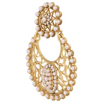 White cubic zirconia earrings 2