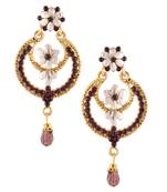 Purple cubic zirconia earrings
