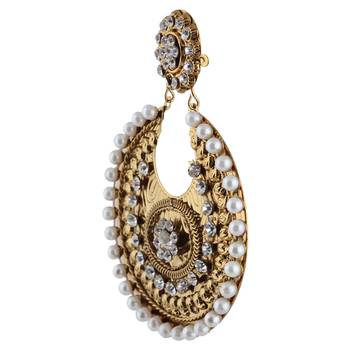 White cubic zirconia earrings 2