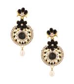 Black cubic zirconia earrings