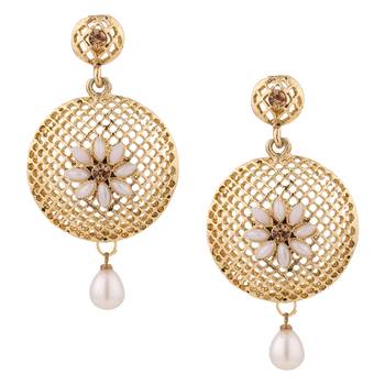White cubic zirconia earrings 1