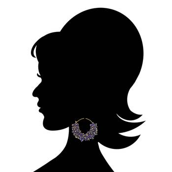 Blue cubic zirconia earrings 2