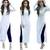 White plain net salwar