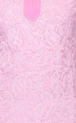 Pink embroidered georgette stithced kurti 3