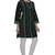Black embroidered cotton stithced kurti