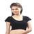Black Cap Sleeve U-Neck Cotton Lycra Velvet stretchable Readymade saree Blouse