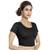 Black Lycra Solid stitched blouse