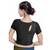 Black Lycra Solid stitched blouse