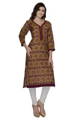 Green embroidered chanderi kurtas-and-kurtis 2