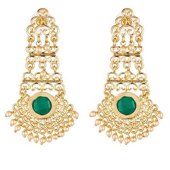 Gold cubic zirconia earrings 1