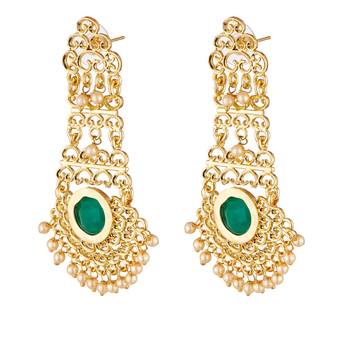 Gold cubic zirconia earrings 2