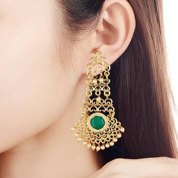 Gold cubic zirconia earrings 3