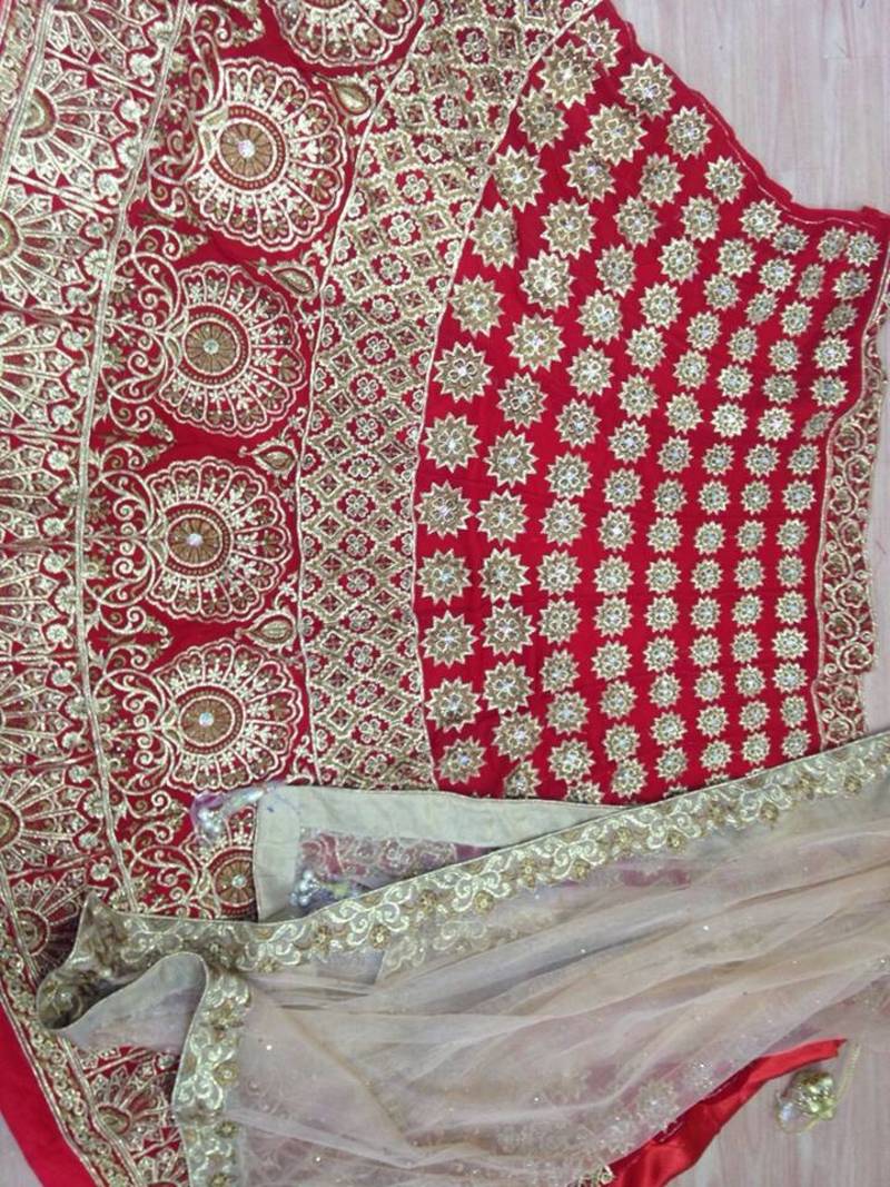 Alia Bhatt Bridal Bollywood Replica Designer Red & Gold Lehenga