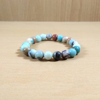 Amazonite Beads Bracelet Size 8MM , Unisex Bracelet , Aura Cleansing , Meditation Crystal Stone 1