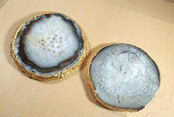 Agate Coaster Set Of 2Pcs Coaster Agate Coasters Beautiful Onyx Coaster Agate Place Cards Boho Decor 1