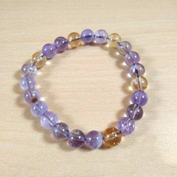 Ametrine Bead Bracelet Size 8MM Unisex Bracelet Chakra Balancing 2