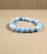 Aquamarine Bead Bracelet Size 8MM  Gem Jewelry Chakra Cleansing