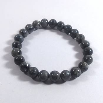 Black Labradorite Bead Bracelet Size 8MM Unisex Bracelet Chakra Balancing 1